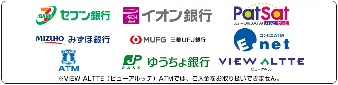 楽天銀行が利用可能なATM